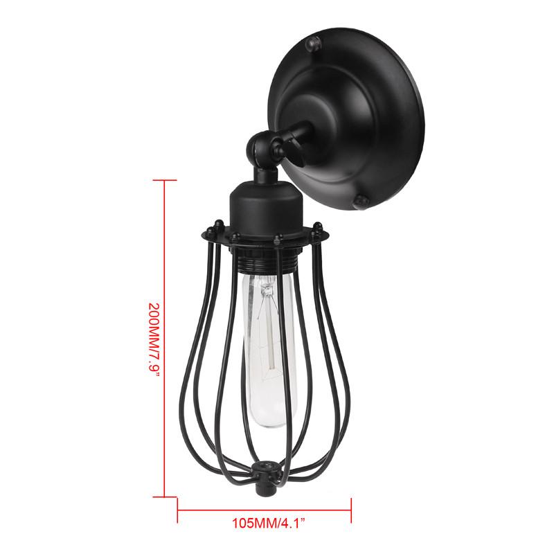 Industrielle Tropfenkäfig-Wandlampe